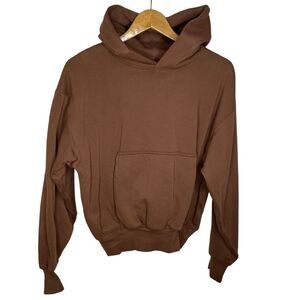 NWT‎ Gap Yzy Yeezy Brown Hoodie Double Layer Cotton Small S New Sweatshirt